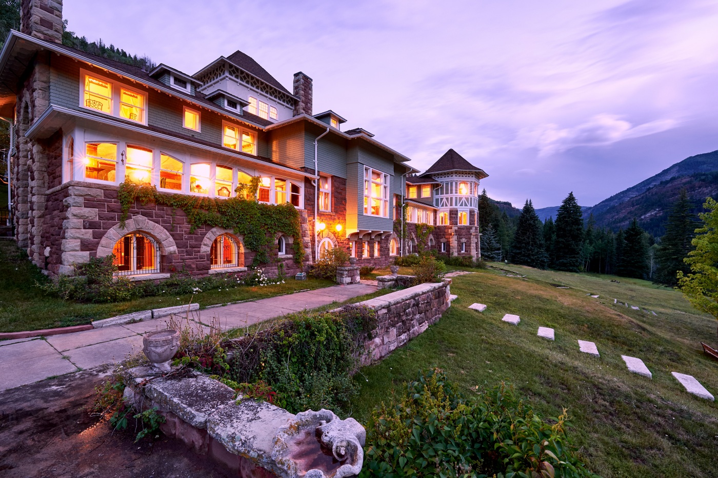 Redstone Castle front lawn